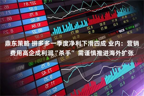鼎东策略 拼多多一季度净利下滑四成 业内：营销费用高企成利润“杀手” 需谨慎推进海外扩张